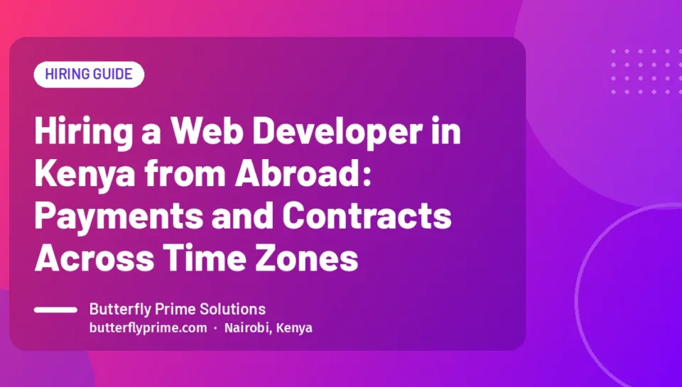 Hiring a Web Developer in Kenya from Abroad: Payments and Contracts Across Time Zones