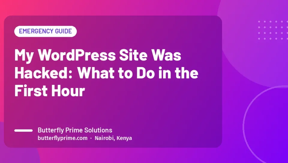 My WordPress Site Was Hacked: What to Do in the First Hour